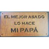 Cartel de chapa EL MEJOR ASADO-3-chapadeco.com