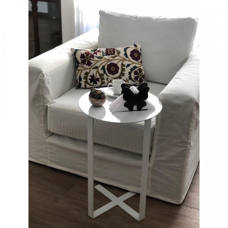 Mesa de arrime multifuncion color blanco - 1