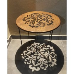 Mesa ratona oxido interior/exterior 60 Cm mandala