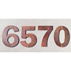 Numeros individuales casa chapa oxido - 1