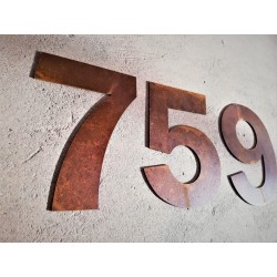 Numeros individuales casa chapa oxido - 2
