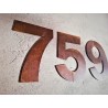 Numeros individuales casa chapa oxido - 2