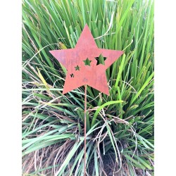 Pincho tutor ESTRELLAS chapa oxido - 2