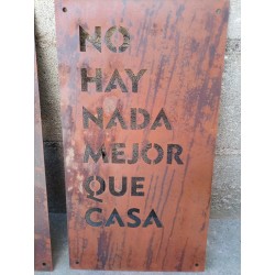 Cartel NADA MEJOR QUE CASA chapa oxido premium-4-chapadeco.com