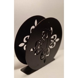 Porta espiral forma flor chapa negro