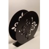 Porta espiral forma flor chapa negro