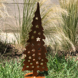 Pino arbolito de navidad 40cm Apoyo chapa oxido