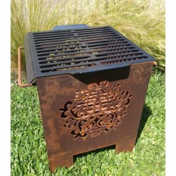 Parrilla desmontable para fogonero 40x40 chapa calada-1-chapadeco.com