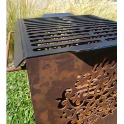 Parrilla desmontable para fogonero 40x40 chapa calada-2-chapadeco.com