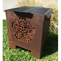 Parrilla desmontable para fogonero 40x40 chapa calada-3-chapadeco.com
