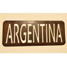 Cartel patente Argentina vintage oxido 38x15