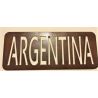 Cartel patente Argentina vintage oxido 38x15