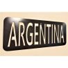 Cartel patente Argentina negro 38x15