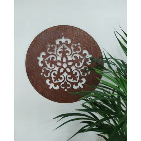 Mandala fg 40cm chapa oxido para colgar