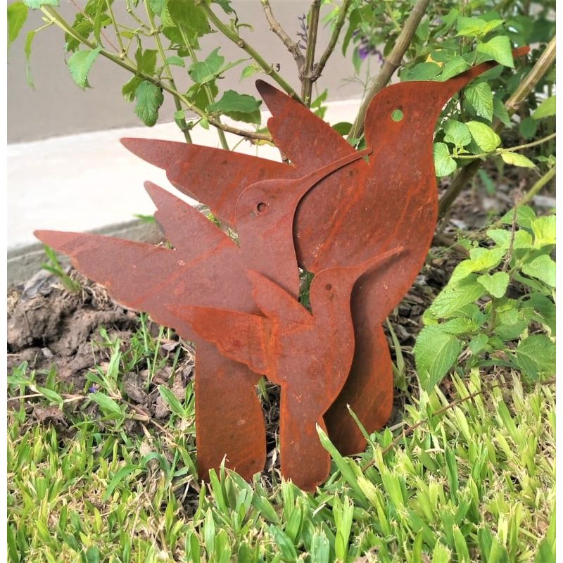 Set x3 colibrí figura pared chapa oxido-1-chapadeco.com Set x3 colibrí figura pared chapa oxido-1-chapadeco.com