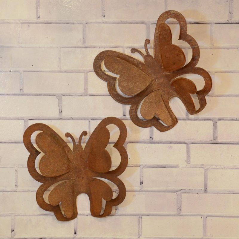 Comprar Set tres mariposas metal decoración medianas y grande