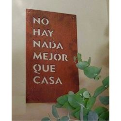 Cartel NADA MEJOR QUE CASA chapa oxido premium-2-chapadeco.com