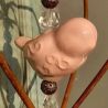 Jaula hierro pajarito cerámico rosa premium-3-chapadeco.com
