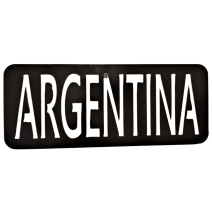 Cartel patente Argentina negro 38x15