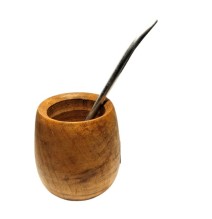 Mate madera barrilito + bombilla