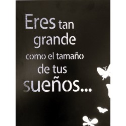 Cuadro XL frase eres tan grande 90x60cm