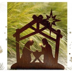 Pesebre de apoyo XL 61x68 chapa oxido - 3