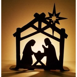 Pesebre de apoyo XL 61x68 chapa oxido - 2