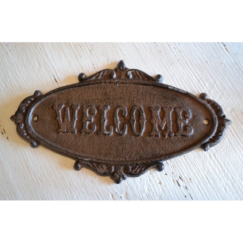 Placa de hierro Welcome-1-chapadeco.com
