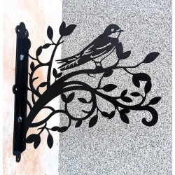 Comedero casita pájaros XL + soporte negro-2-chapadeco.com