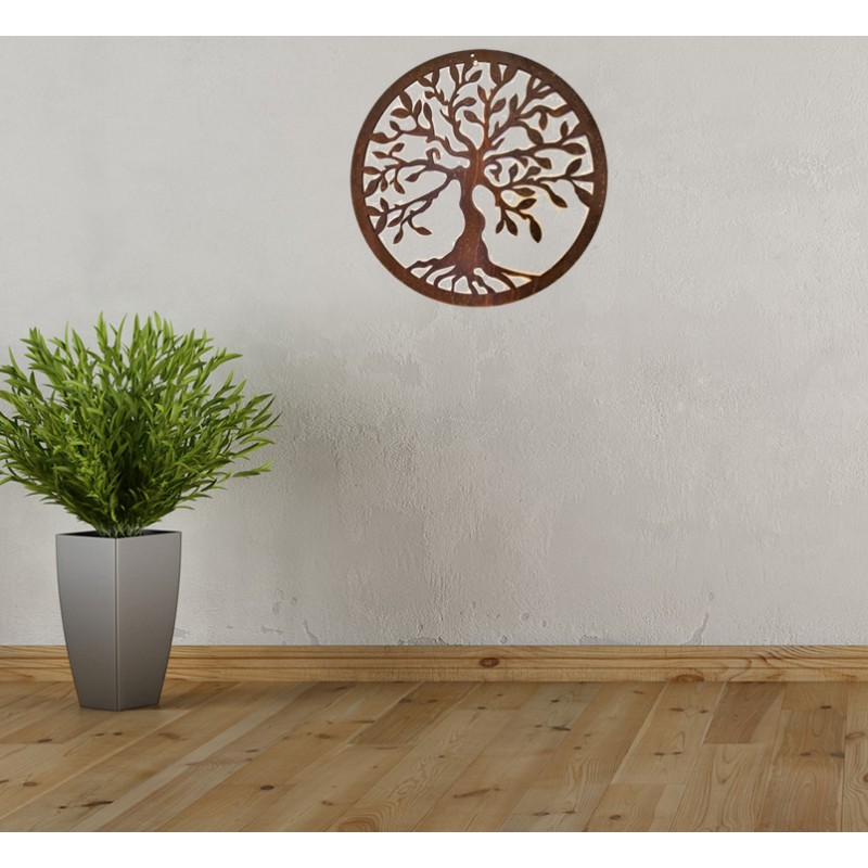 Mandala arbol de la vida 60cm chapa decorativa