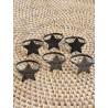 6x Anillos servilleteros estrellas plata premium