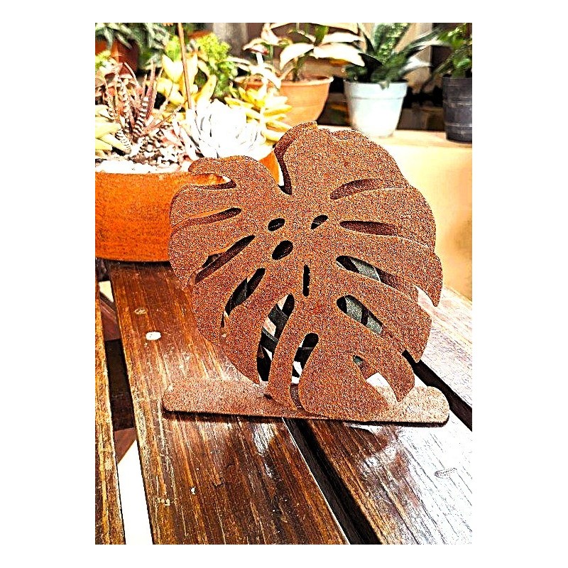 Porta espiral forma hoja monstera