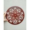 Mandala flor centro calado 40cm chapa oxido