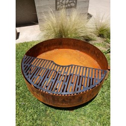Fogonero hierro 96cm + media parrilla OXIDO-1-chapadeco.com