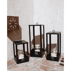 Set x3 fanales calado negro