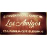 Cartel quincho los amigos 56x27 chapa oxido vintage-2-chapadeco.com