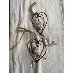 Colgante hierro corazón completo c/pajarito cerámica crudo-4-chapadeco.com