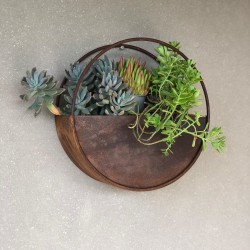 Maceta circular 20cm. oxido-3-chapadeco.com