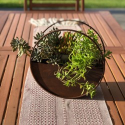 Maceta circular 20cm. oxido-5-chapadeco.com