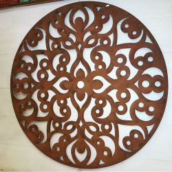 Mandala Morocco 20cm chapa oxido para colgar