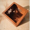 Mini macetero cubo calado oxido 10x10x10cm.