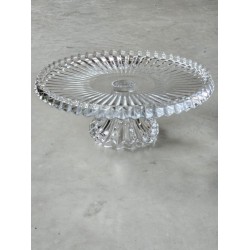 Tortera de Vidrio Labrada Transparente 33cm