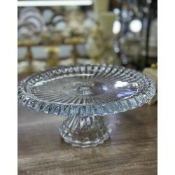 Tortera de Vidrio Labrada Transparente 33cm
