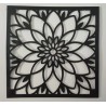 Cuadro mandala geométrica 50x50cm chapa negro-2-chapadeco.com
