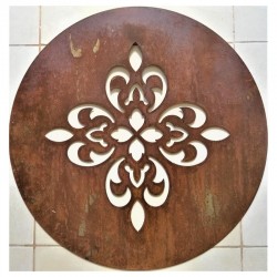 Mandala 45 cm chapa oxido para colgar