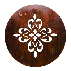 Mandala 45 cm chapa oxido para colgar