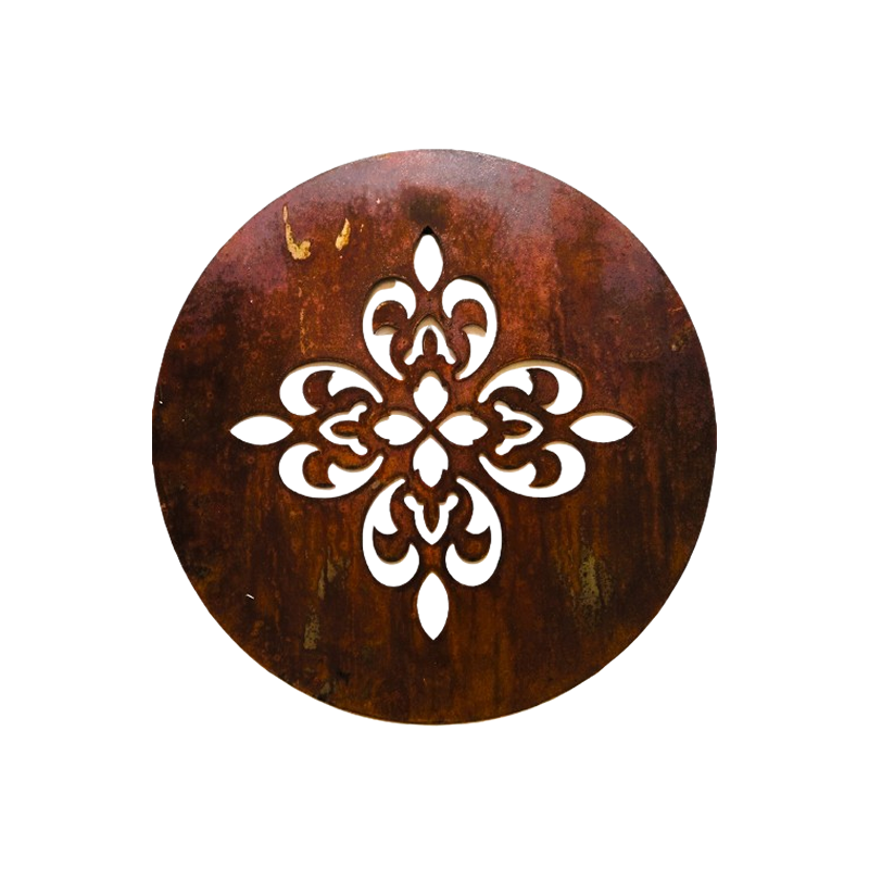 Mandala 45 cm chapa oxido para colgar Mandala 45 cm chapa oxido para colgar