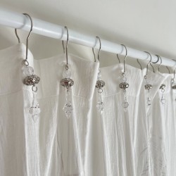 12x Ganchos cortina baño niquel con cairel y herrajes-2-chapadeco.com
