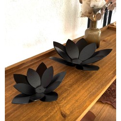 Set x2 fanales portavela de mesa 15 + 30cm negro-1-chapadeco.com