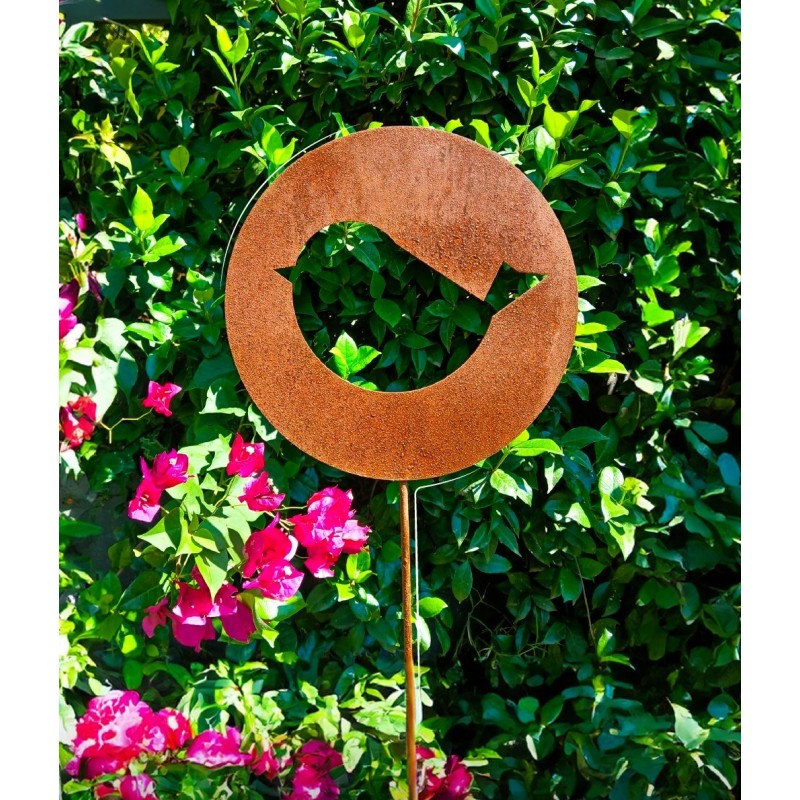 Pincho tutor Pajarito Calado chapa oxido Pincho tutor Pajarito Calado chapa oxido